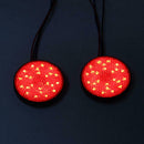 2x Round LED Motorcycle Tail Lights Brake Stop Turn Signal Lamps Rear Reflectors