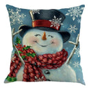 4pcs Happy Christmas Pillow Cover Decorative Cotton Linen Sofa Pillow Case