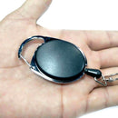 Metal Retractable Key Chain Card Badge Holder Steel Recoil Ring Pull Belt Clip