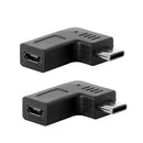90 Degree Micro USB Socket To Type C Plug Right Angle Plug USB Adapter Right