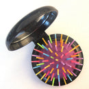 1x New Mini Round Folding Comb with Mirror Magic Health Massage Brush Hair Comb