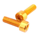 4x Lightweight Montain Bike Water Bottle Cage Holder Bolts Screws Durable Golden