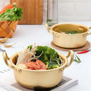 Creative Golden Stockpot Nonstick Salad Instant Noodle Bowl Kitchen Cooking