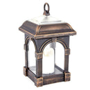 Candle Lantern Solar LED Light Waterproof Home Hang Lamp (Copper)