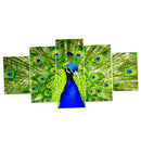 5pcs Unframed Modern Art Oil Painting Peacock Huge Wall Art Poster Decor PVC