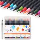 20Pcs Calligraphy Pen Soft Brush Marker Watercolor Pen Cartoon Sketch Drawing