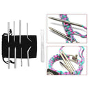 9x Paracord Bracelet Stainless Steel FID Lacing Stitching Needles Tool Set + Bag