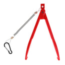 Fishing Gripper Plier Fish Body Clamp Holder Controller with Lanyard Red