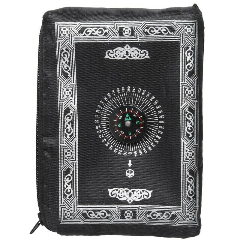 5X(Ramadan Islamic And Muslim Travel Prayer Mats,Compass Pocket Size Tote  R7L5)