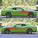 1 Pair 240x26cm Car Stickers Flame Stripe Vinyl Auto Body Styling Decals