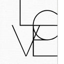 Unframed Modern Art Canvas Oil Painting Nordic Style LOVE Print Wall Decor L