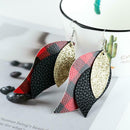 Women Leaf Teardrop Leather Earrings Ear Stud Hook Drop Dangle Jewelry Gift