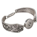 1PC Snap Bracelet Fit Snap Button Carve Flower Magnetic Tube Bar Clasp 19cm