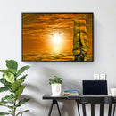 Boat 5D DIY Full Round Drill Diamond Landscape Painting Home Decor Mosaic