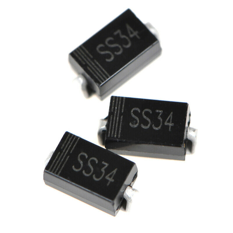 100 PCS 1N5822 SS34 DO-214AC IN5822 SMD Schottky Rectifier Diodes Through Ho Ew