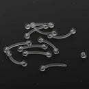 10 Pieces Acrylic Transparent Hoop Ring Bar Eyebrow Navel  18G