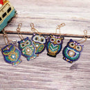 5pcs/Set DIY Full Drill Diamond Painting Key Chain Cartoon Bird Bag Pendant