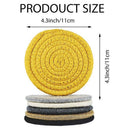 12 Pieces Braided Cup Coasters Cotton Round Woven Coasters Drink Absorbent WB9W1
