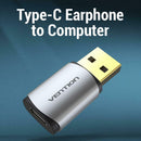 Vention CDMH0 USB 2.0 Sound Card 2.1 Channel Type-C Earphone Audio Adapter