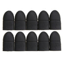 10pcs Nail Polish Remover Cap Manicure Tips UV Gel Clean Wrap Cover (Black)