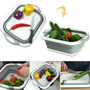 Foldable Chopping Board Drain Basket Multi-Function 3 In 1 Sink Cutting Board Hn