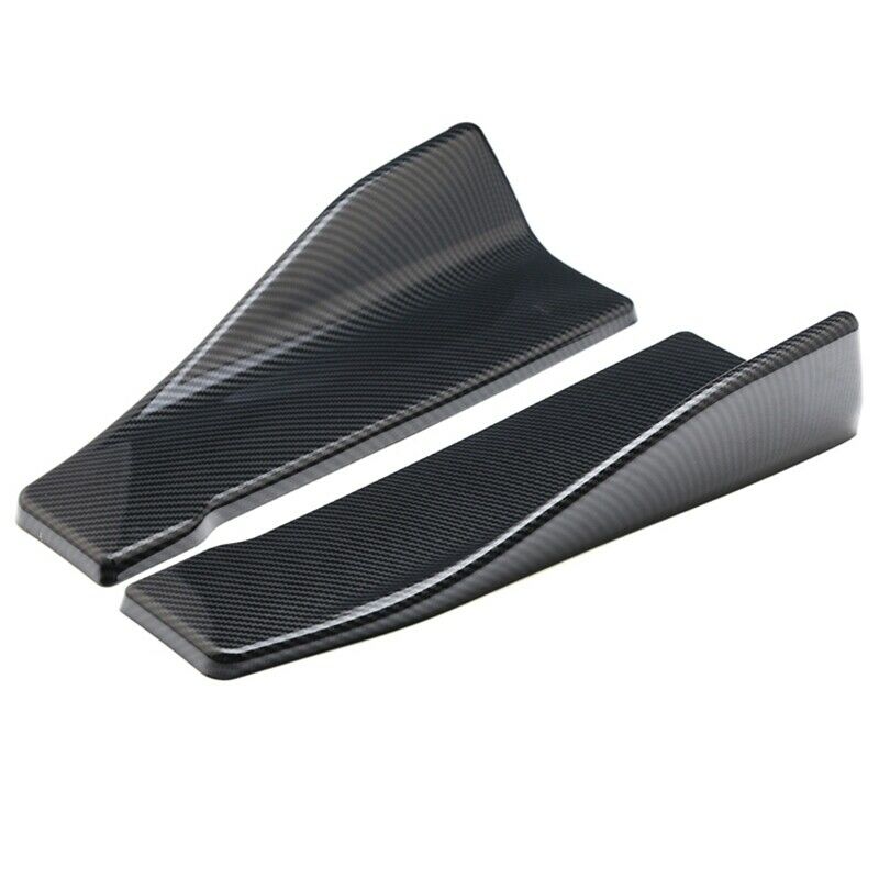 2Pcs Universal Carbon Fibre Style Car Side Skirt Rocker Splitters Winglet C V9O8