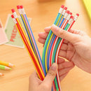 5pcs Colorful Magic Bendy Flexible Soft Pencil w/ Eraser Gift Kids Study Writing