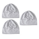 3 Pieces Unisex Cotton Night Cap Sleeping Head Hat Plain Beanie Chemo Hair Wear