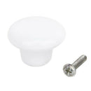 5 x Round Ceramic Cabinet/Drawer/Cupboard/Bin Pull Knobs Handles---White U5Y5