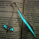 1XLuminous Night Bat Bookmark Label Read Maker FeatherBookMarkStationerySilver3C