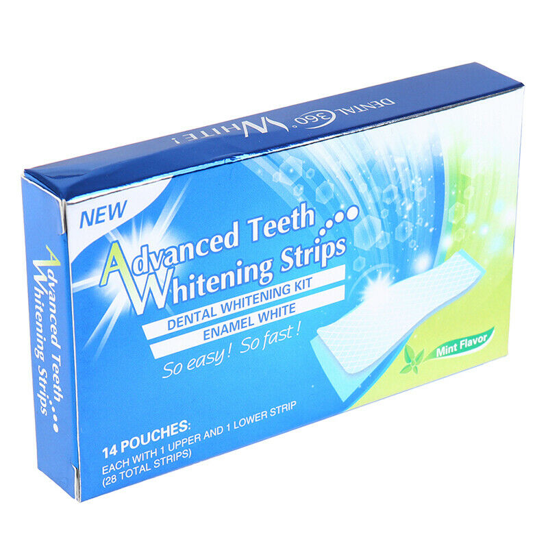 28Pcs/14Pair White Gel Teeth Whitening Strips Oral Hygiene Dental BleachiN Nw