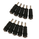 10 Pieces Female Male DC 5521 Power Supply Plug Adapter Part without Cable