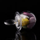 12Pcs Transparent Bride Groom Wedding Favor Candy Box Clear Pacifier Candy  R9W8