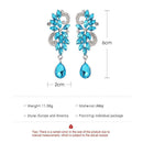 Glossy Rhinestone Dangle Ear Stud Women Glitter Drop Earrings Jewelry Gift