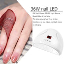 12 LED 36W Nail Art Dryer Light Manicure Drying Gel Polish UV Lamp (White) SN9F
