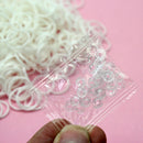 For Fashion Charm Loom DIY Bracelet 600pcs Rubber Bands White +24 Clip WFP