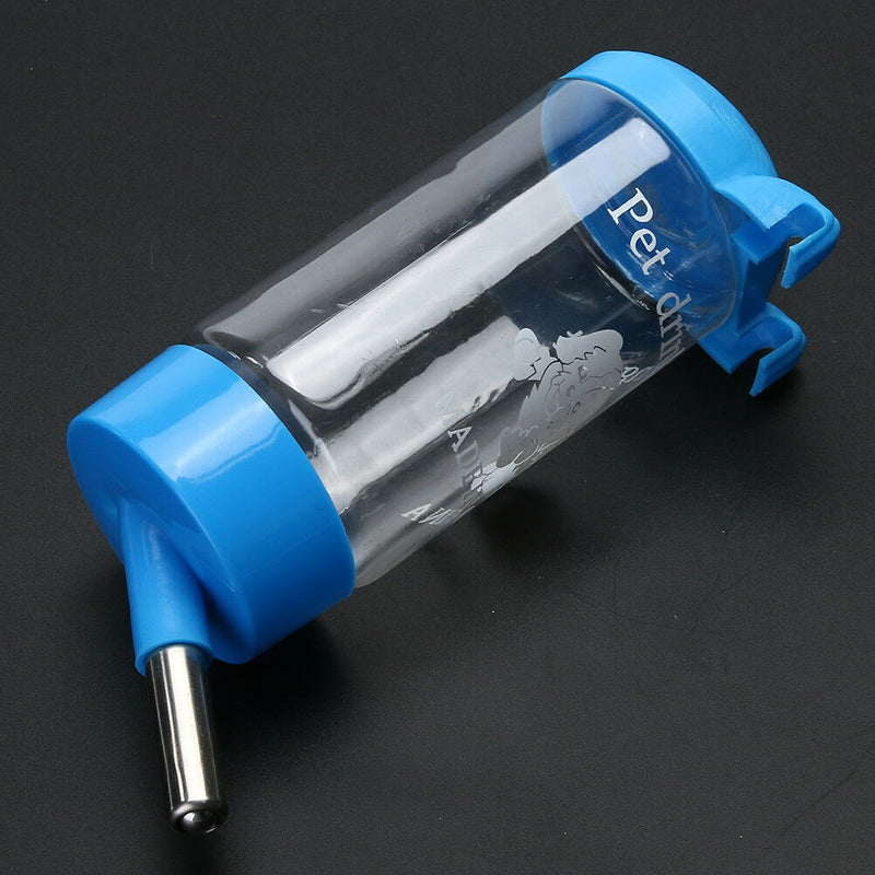 500ml Pets Puppy Rabbit Dog Cat Bird Hanging Drinking Bottle Water Feeder Blue