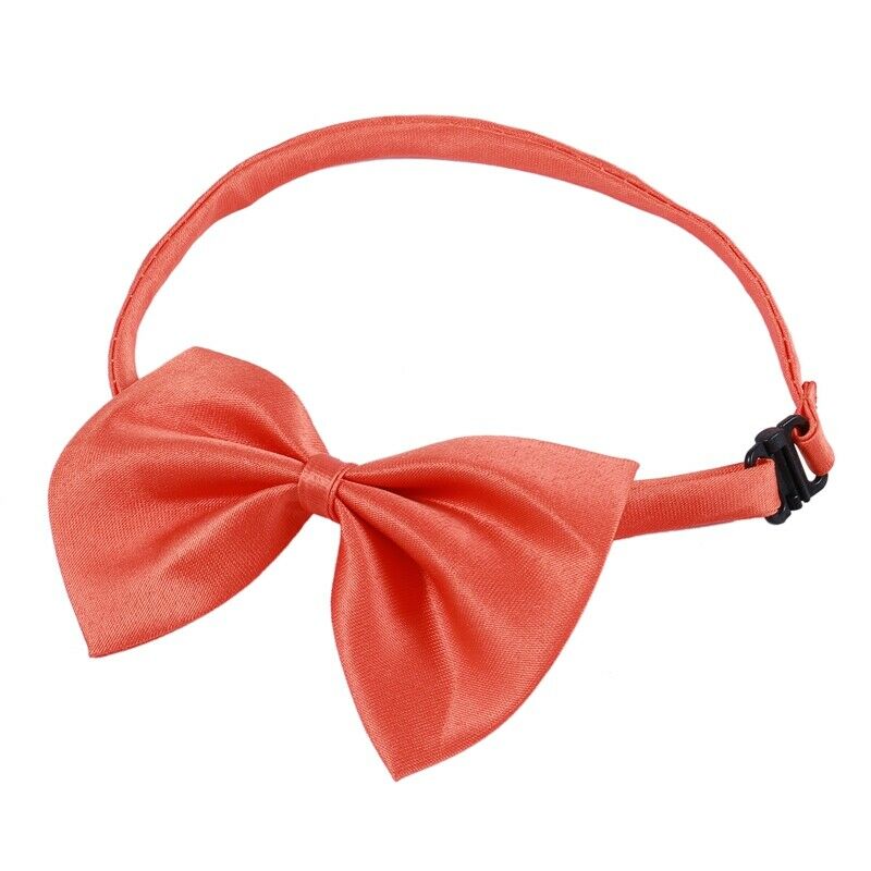 5X( Dog Cat Bow Tie Bowtie Pet Adjustable Collar Orange G3X2)
