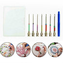 7Pcs DIY Embroidery Pen Knitting Sewing Crafts Tools Threader Punch Needles T2Q4