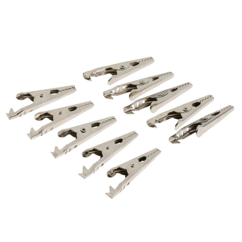 10x Clips For Test Leads, Battery Connectors Clamps Breeding Cage