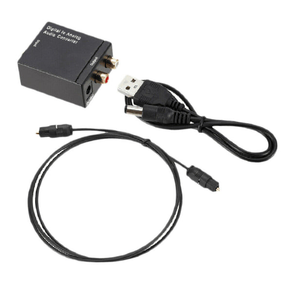 Optical Coaxial Digital  To Analog Audio Converter Adapter RCA L / R