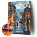 Street 5D DIY Diamond Painting Full Round Drill Cross Stitch Craft (L1035)