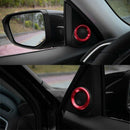 Door Audio Speaker Rings, Anodized Aluminum A-Pillar Loudspeaker Decoration N2K6
