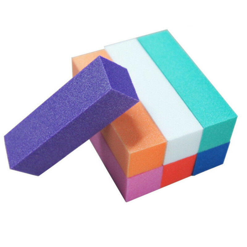 5 X Square Sponge Nail File Art Buffer Buffing Sanding Nail Exquisite Utensil