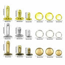 180 Set Leather Rivets Double Cap Rivet Tubular Metal with Tool Studs Fixin H8M4