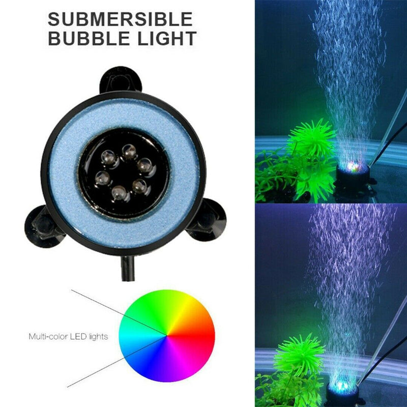 QPL-50 Emery Colorful 6 LED Round Diving Light Aquarium Light Gas Plate Light