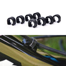 30pcs Black  Bicycle  C-Clips Buckle Hose Brake Gear Cable Housing Guide WY.AU