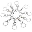 10X 25mm Lobster Clasp Ripple Keychain Split Ring Short Chain Key Ring DIY F Nw