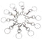 10X 25mm Lobster Clasp Ripple Keychain Split Ring Short Chain Key Ring DIY F Nw