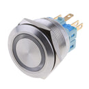 25mm Waterproof Stainless Steel 12V LED Momentary Push Button Switch Green